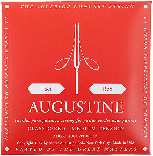 Augustine Rot Saiten für Konzertgitarre - Medium Tension