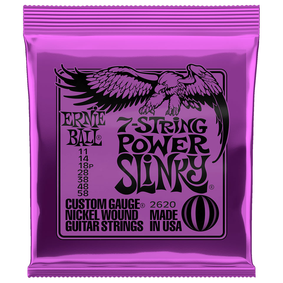 Ernie Ball EB2620 - Satz Saiten für 7-saitige E-Gitarre 011-058