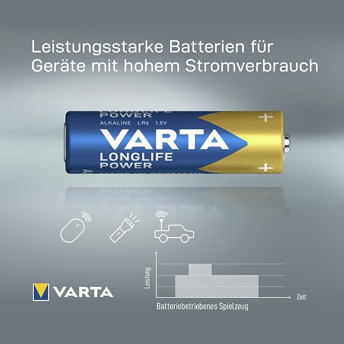 Varta Packung Batterien AA Long Life (4 Stück)