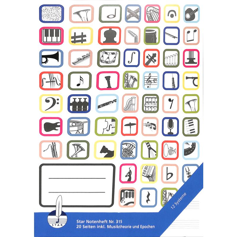 Star Notenheft Nr. 315 DIN A4 HF 12 Systeme