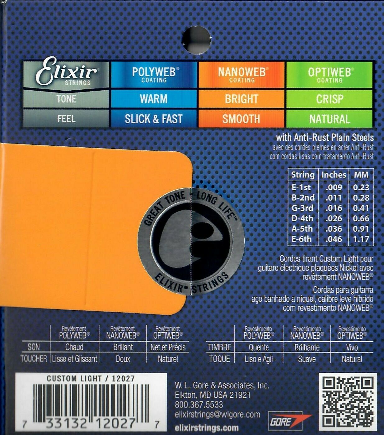 Elixir 16052 Nanoweb Light Phosphor Bronze Satz Saiten für Westerngitarre