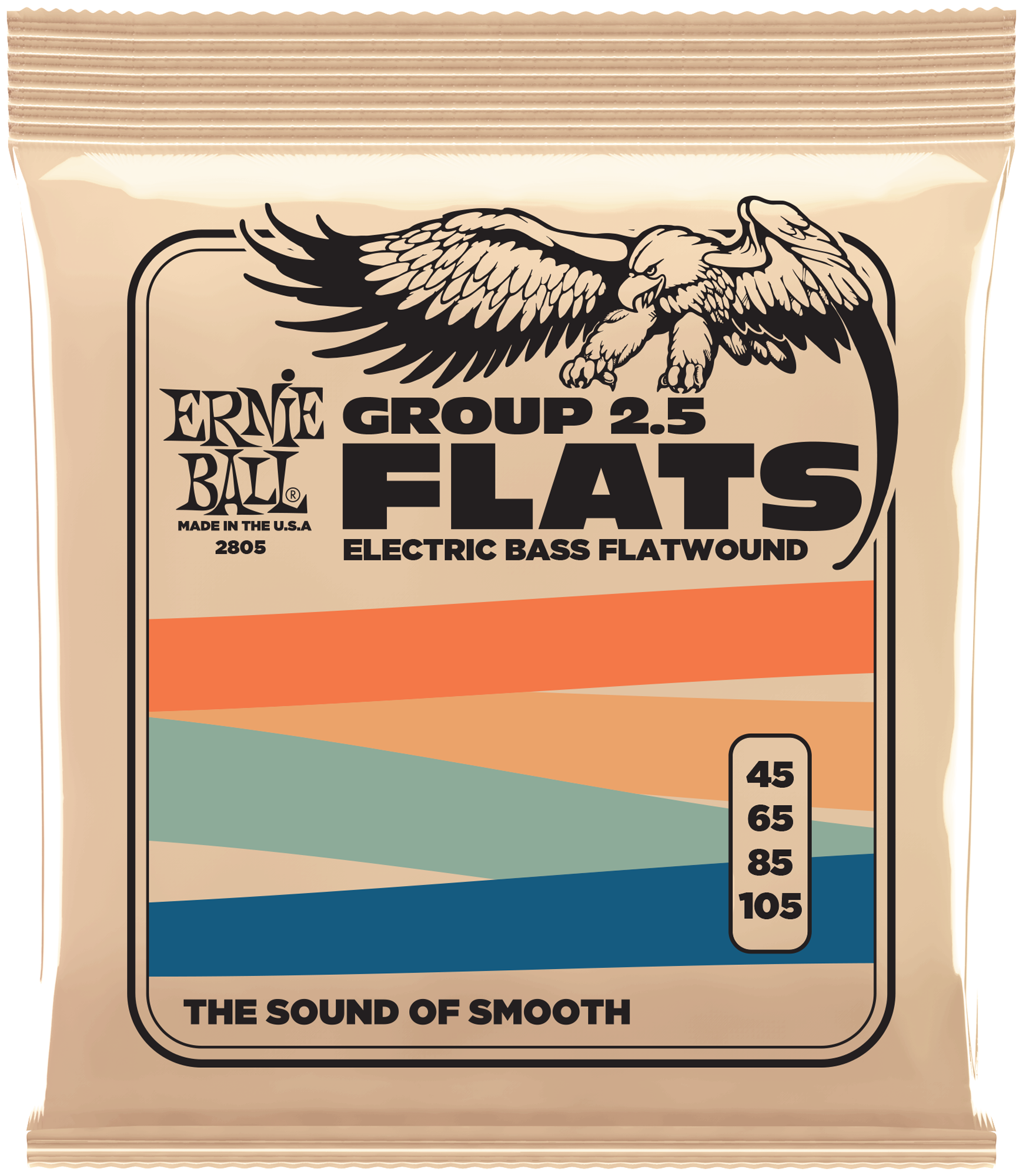 Ernie Ball EB2805 Satz Saiten Bass 045-105 Flatwound geschliffen