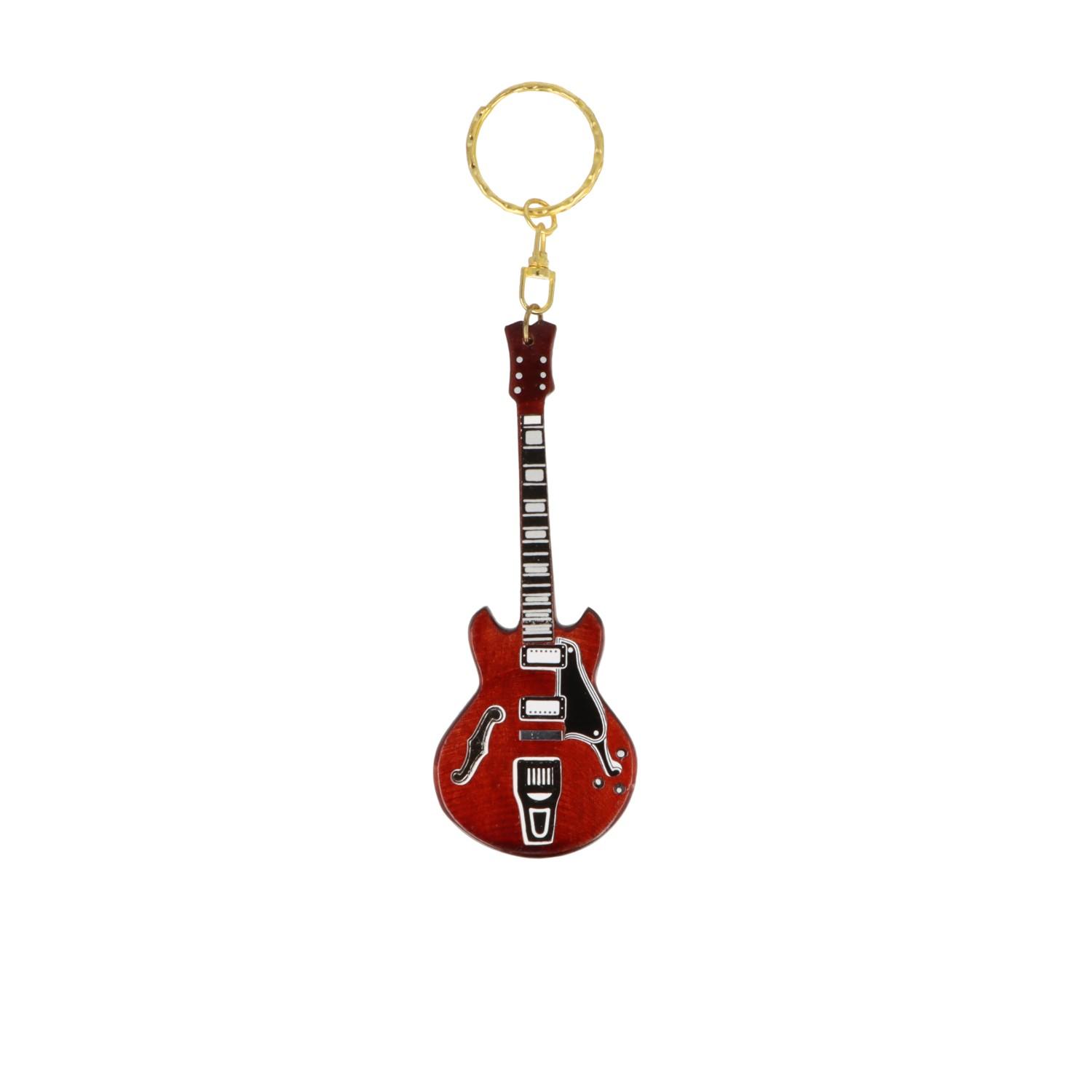 Schlüsselanhänger E-Gitarre rot