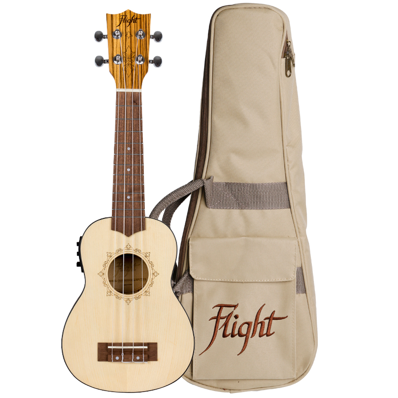 Flight DUS320 CEQ SP Sopran-Ukulele inkl. Tasche