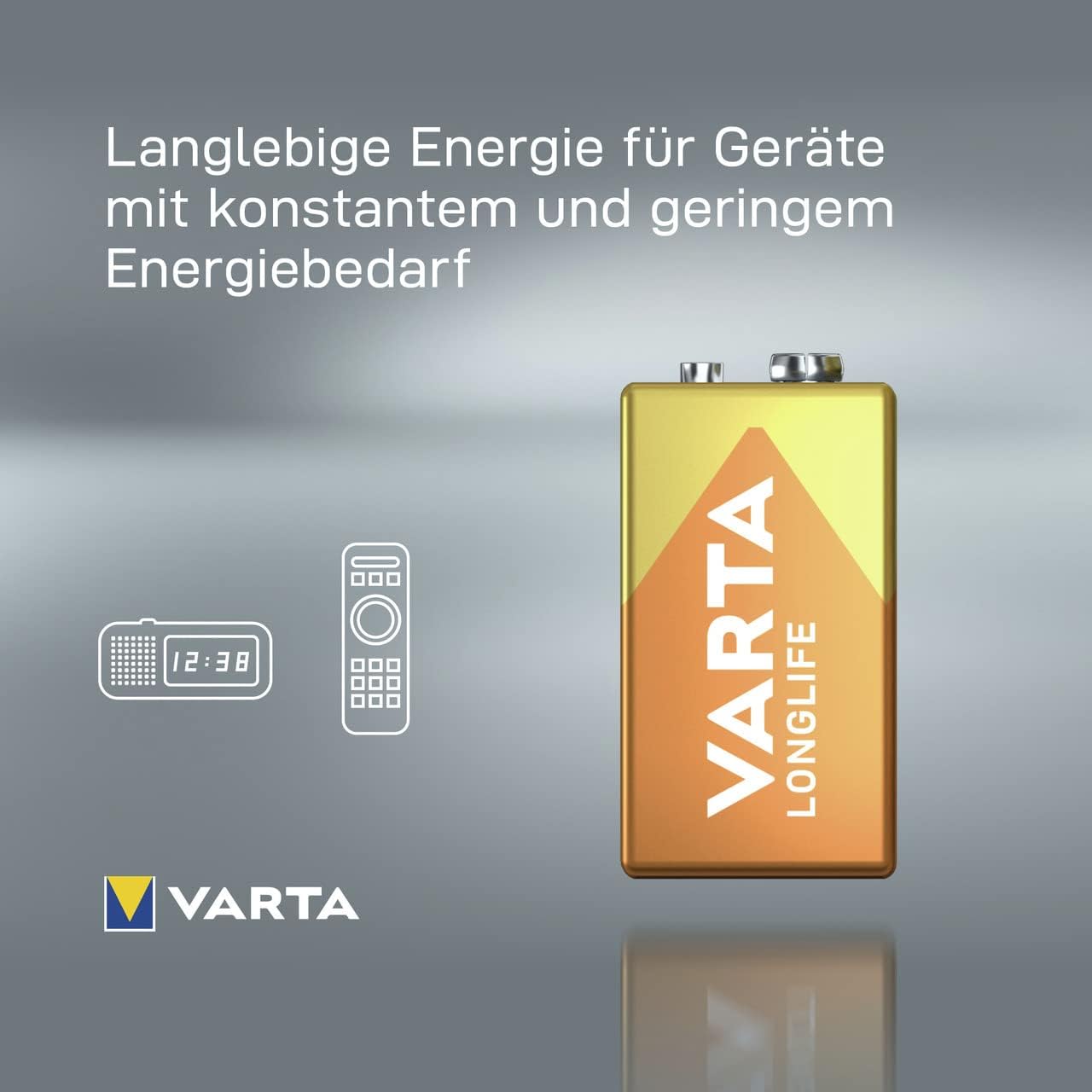 VARTA 9V Blockbatterie Longlife Power