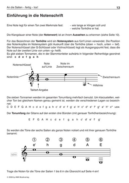An die Saiten - fertig - los! Gitarre