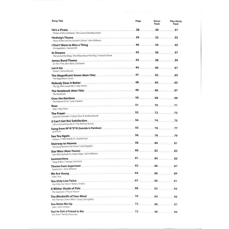 Top Hits from TV, Movies & Musicals f. Altsaxophon inkl. Online Audio