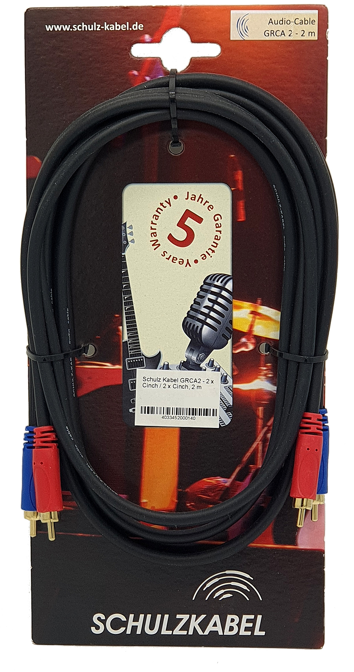 Schulz Kabel GRCA Audiokabel 2 x Cinch / 2 x Cinch
