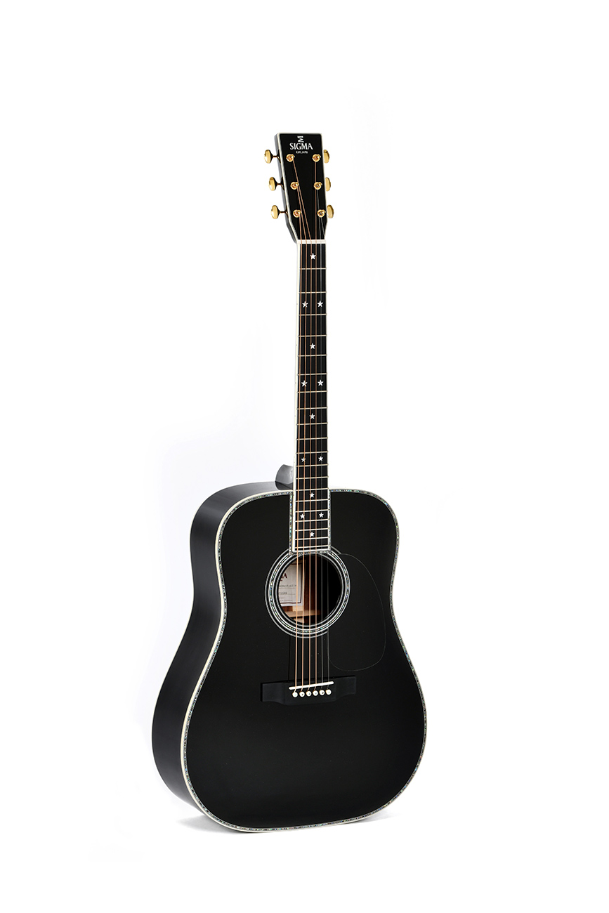 Sigma DT42 Nashville Westerngitarre schwarz, inkl. Softcase
