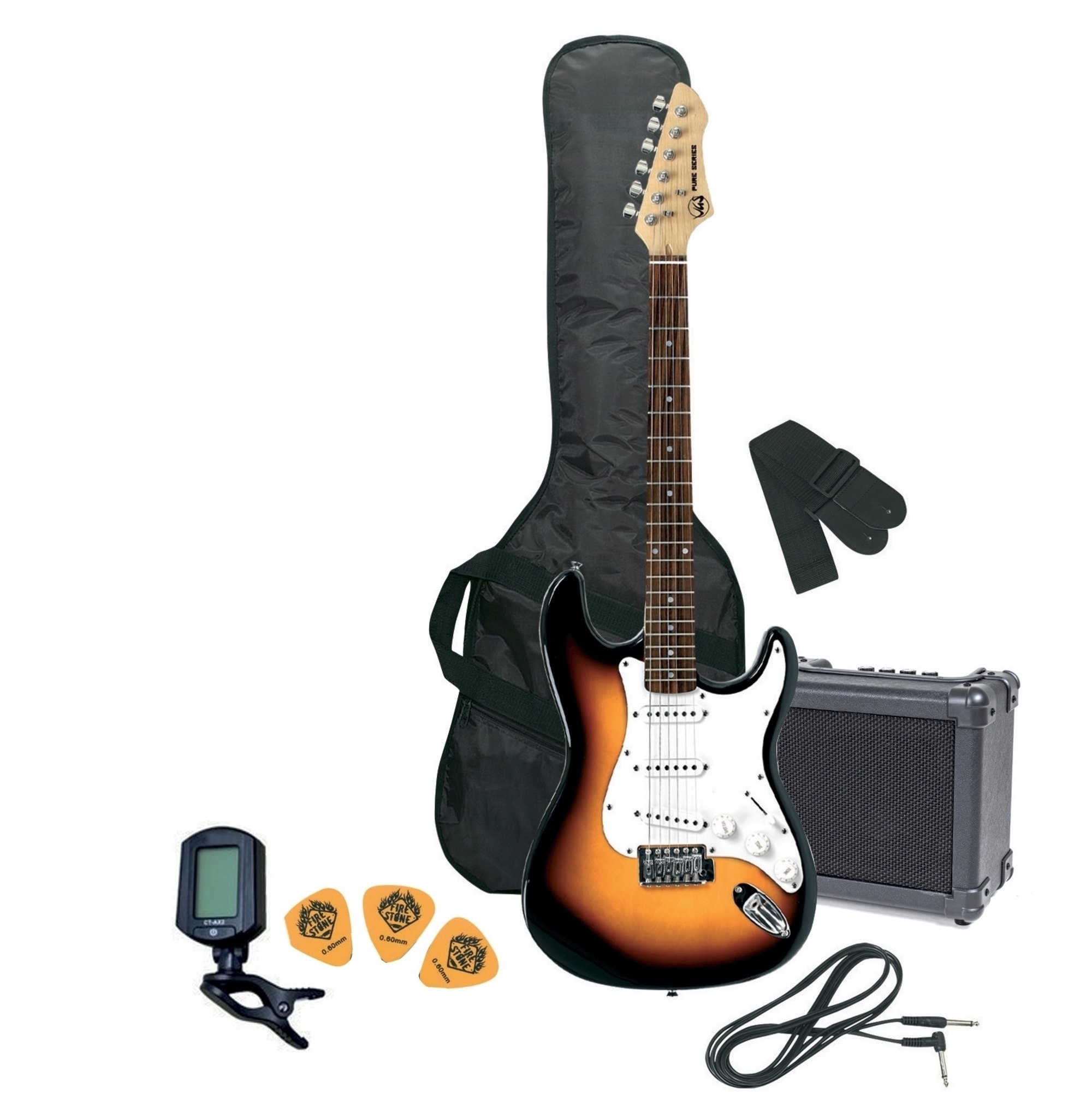 GEWA PURE RC-100 E-Gitarre Sunburst Gitarren Set