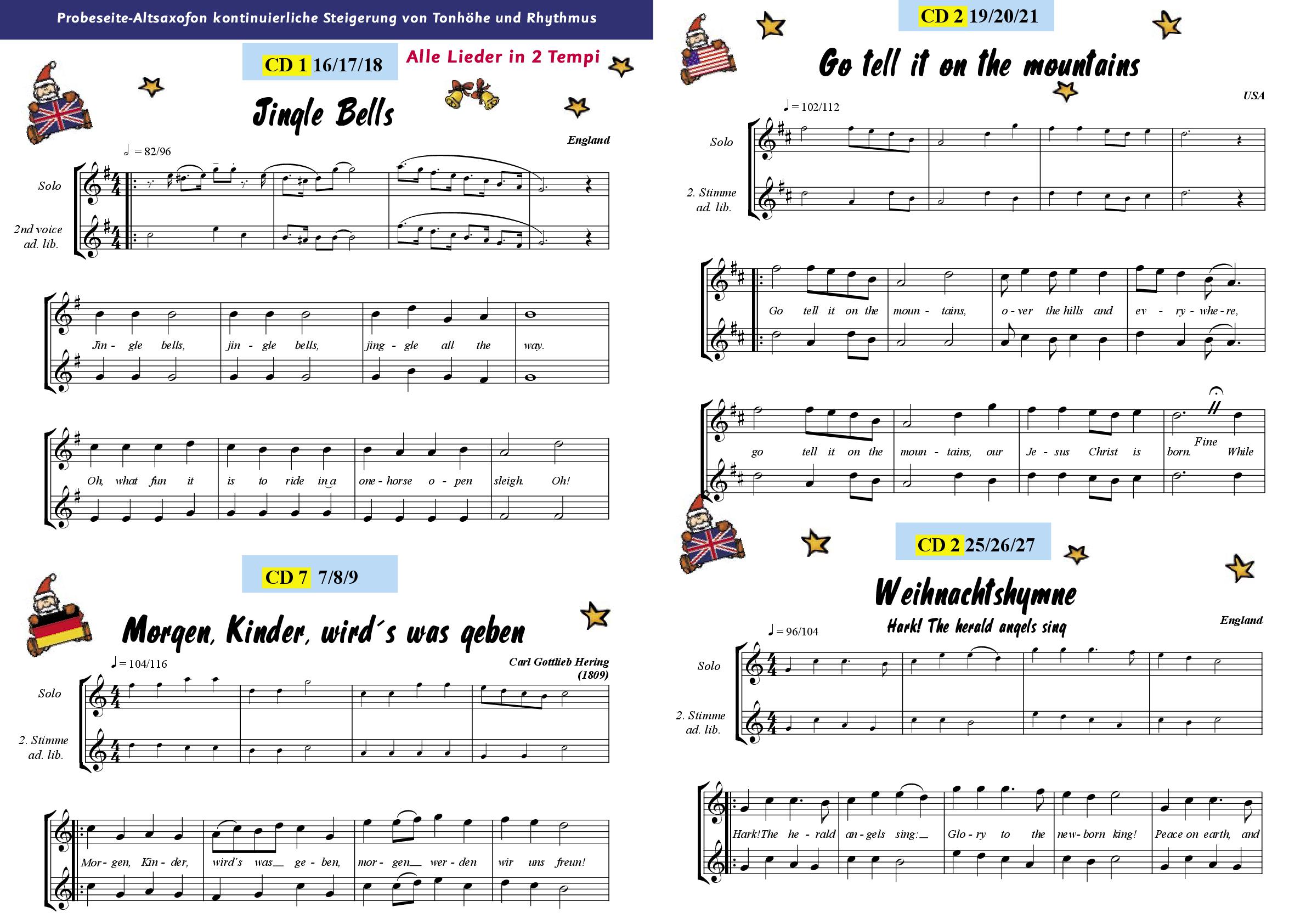 Christmas around the world Vol. 1 Altsaxofon inkl. Online Audio