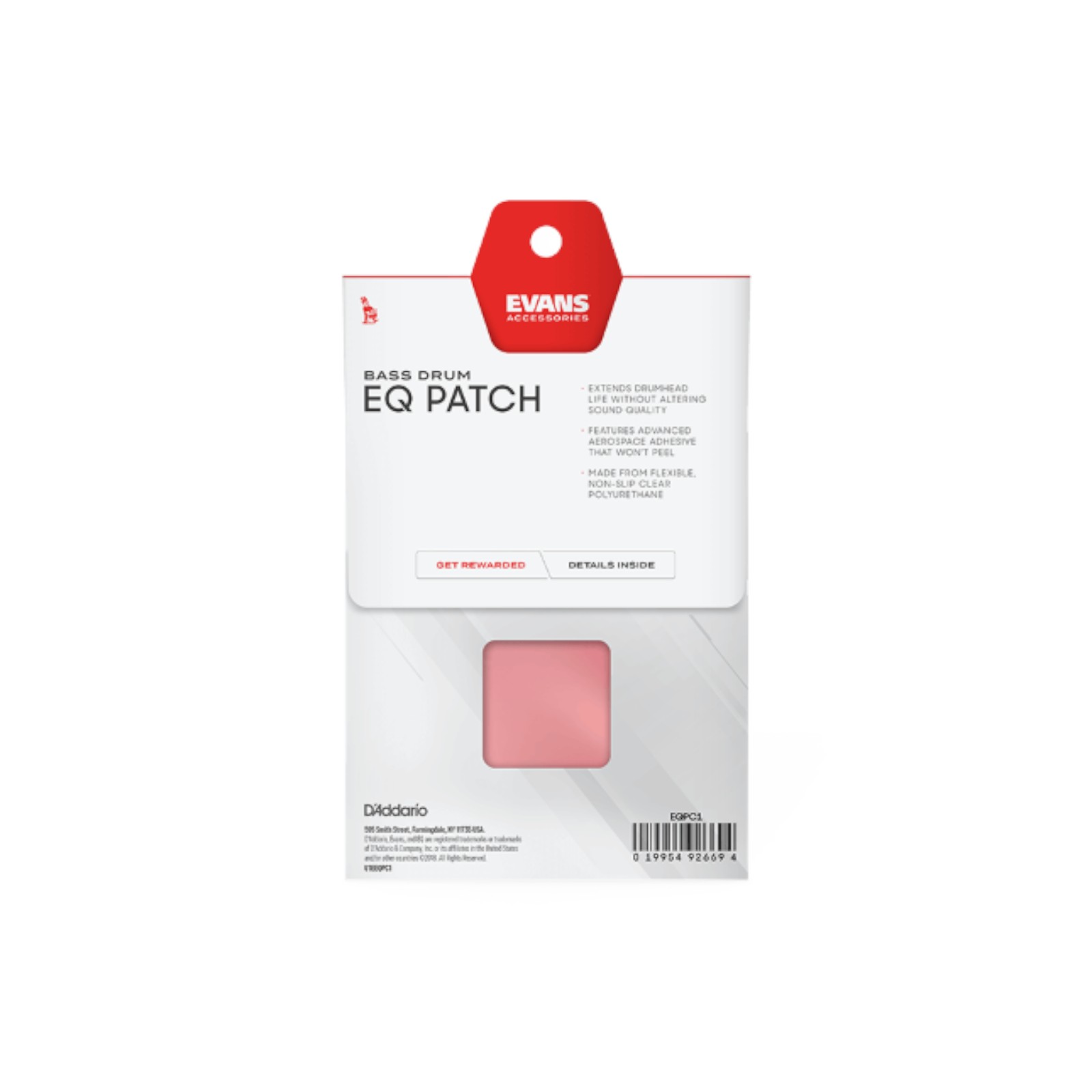 Evans EQPC1 EQ Patch - Single 2 Stck Packung -  Clear