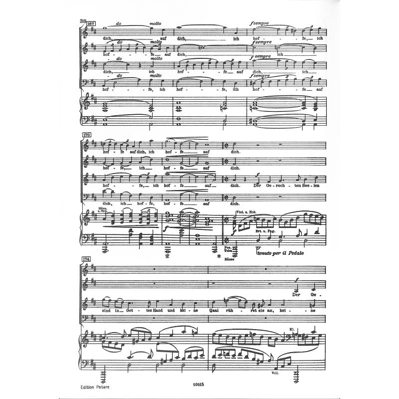 Ein deutsches Requiem, Opus 45 - 2 Soli, Chor und Orchester, Klavierauszug