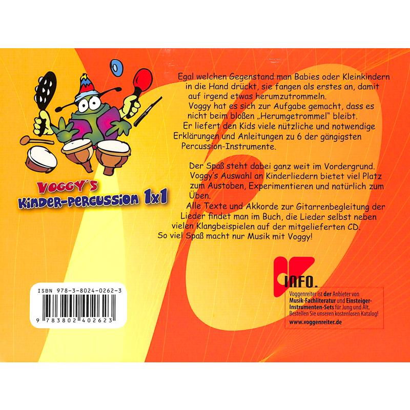 Voggys Kinder-Percussion 1 x 1 + CD 