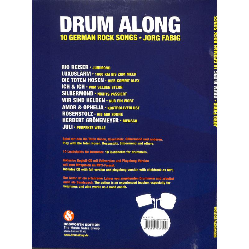 Drum Along, 10 German Rock Songs inkl. CD von Jörg Fabig