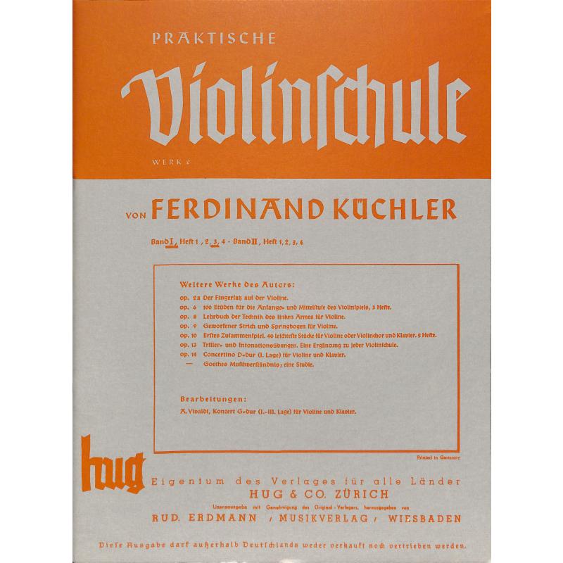 Praktische Violinschule, Bd. 1, Heft 3, F. Küchler