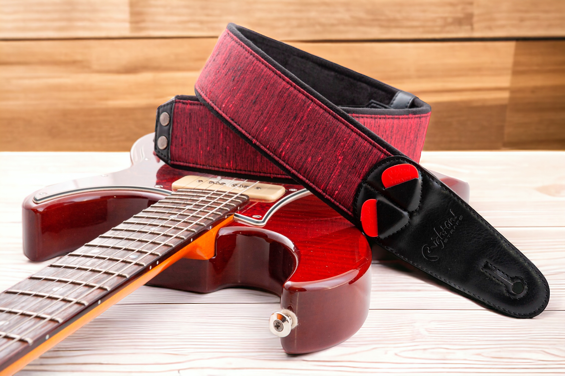RightOn! Gitarrengurt Mojo Boxeo rot