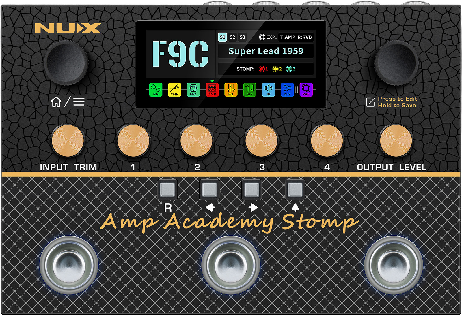 NUX Amp Academy Stomp Preamp und Power Amp Konfiguration