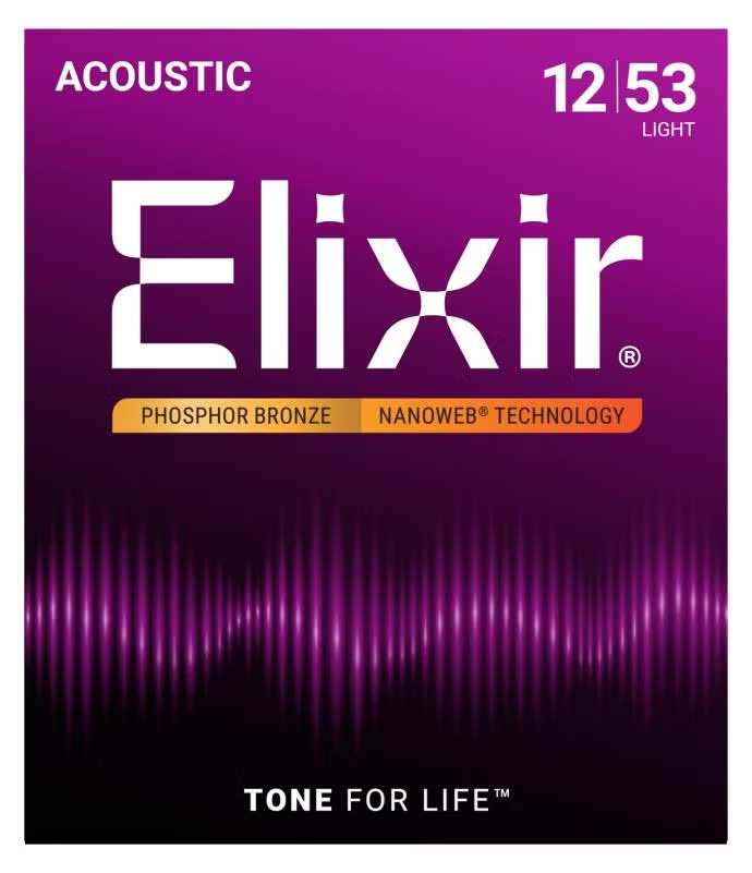 Elixir 16077 Nanoweb Light Medium 012-056  Phosphor Bronze Westerngitarre