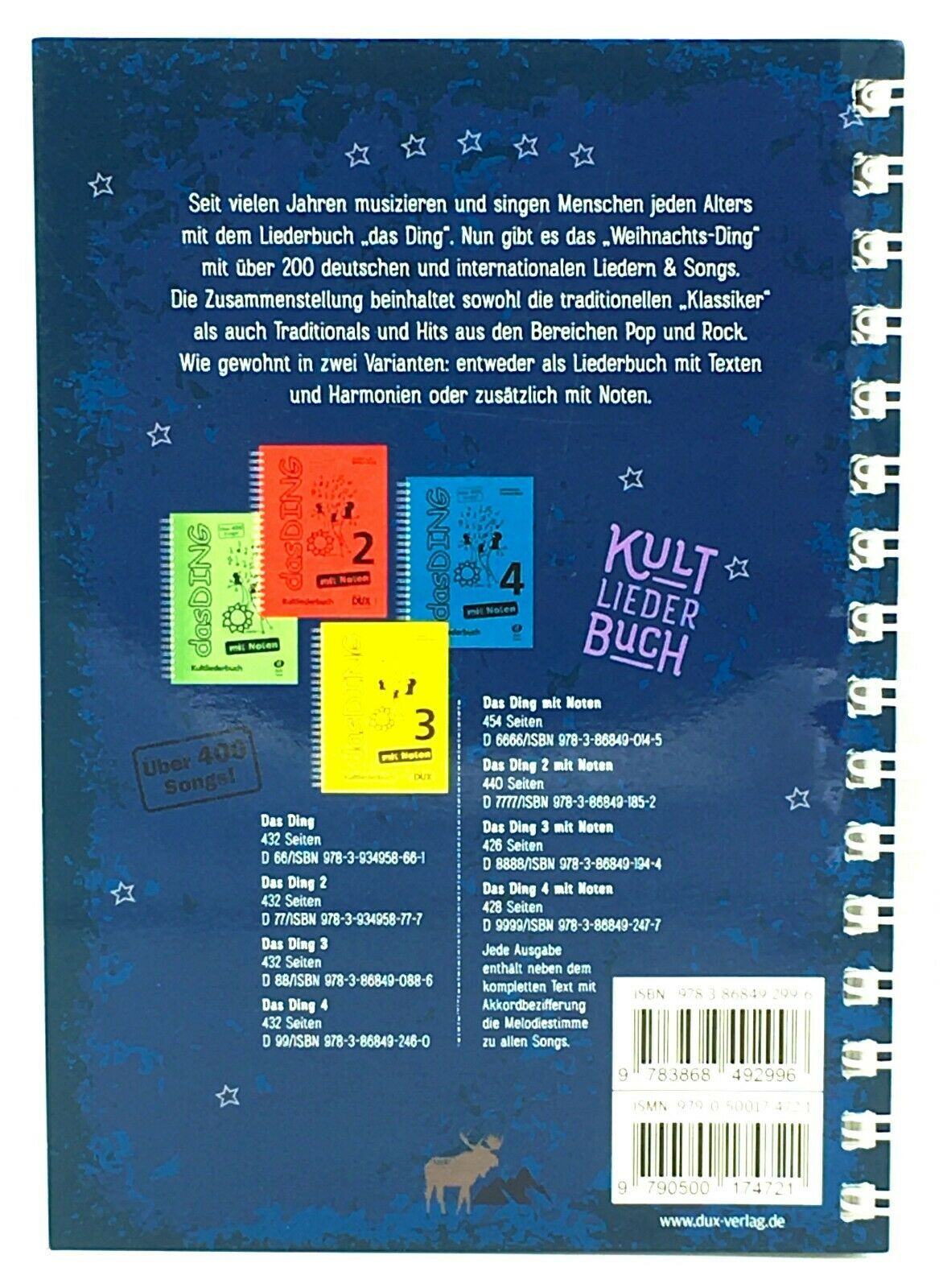 Das Weihnachts-Ding - Kultliederbuch - DIN A5