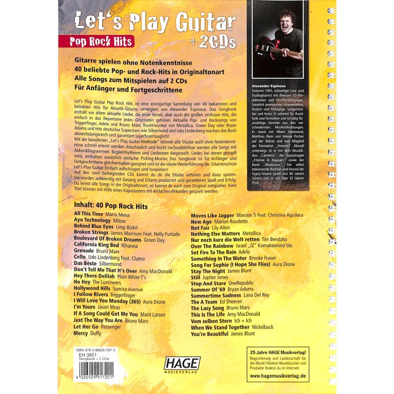 Let´s Play Guitar Pop Rock Hits + 2 CD
