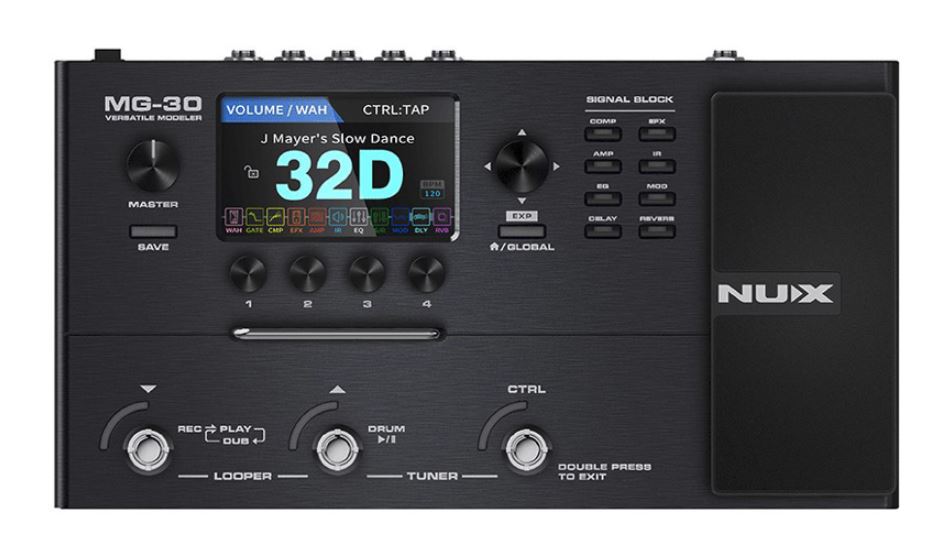 NUX MG30 Modeler Multieffektgerät mit Expressionpedal