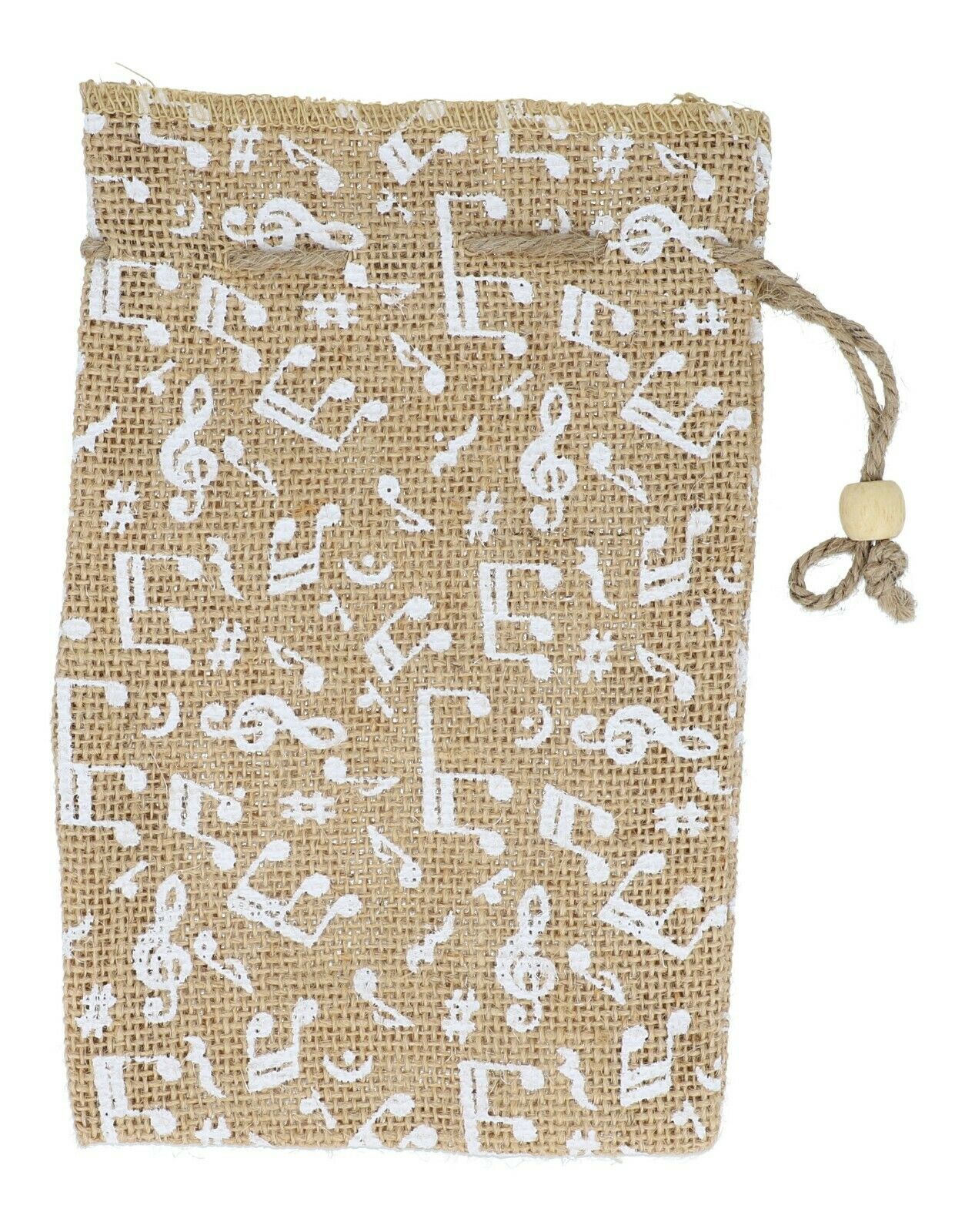 Jute Kordelzugtäschchen mit Notenmix