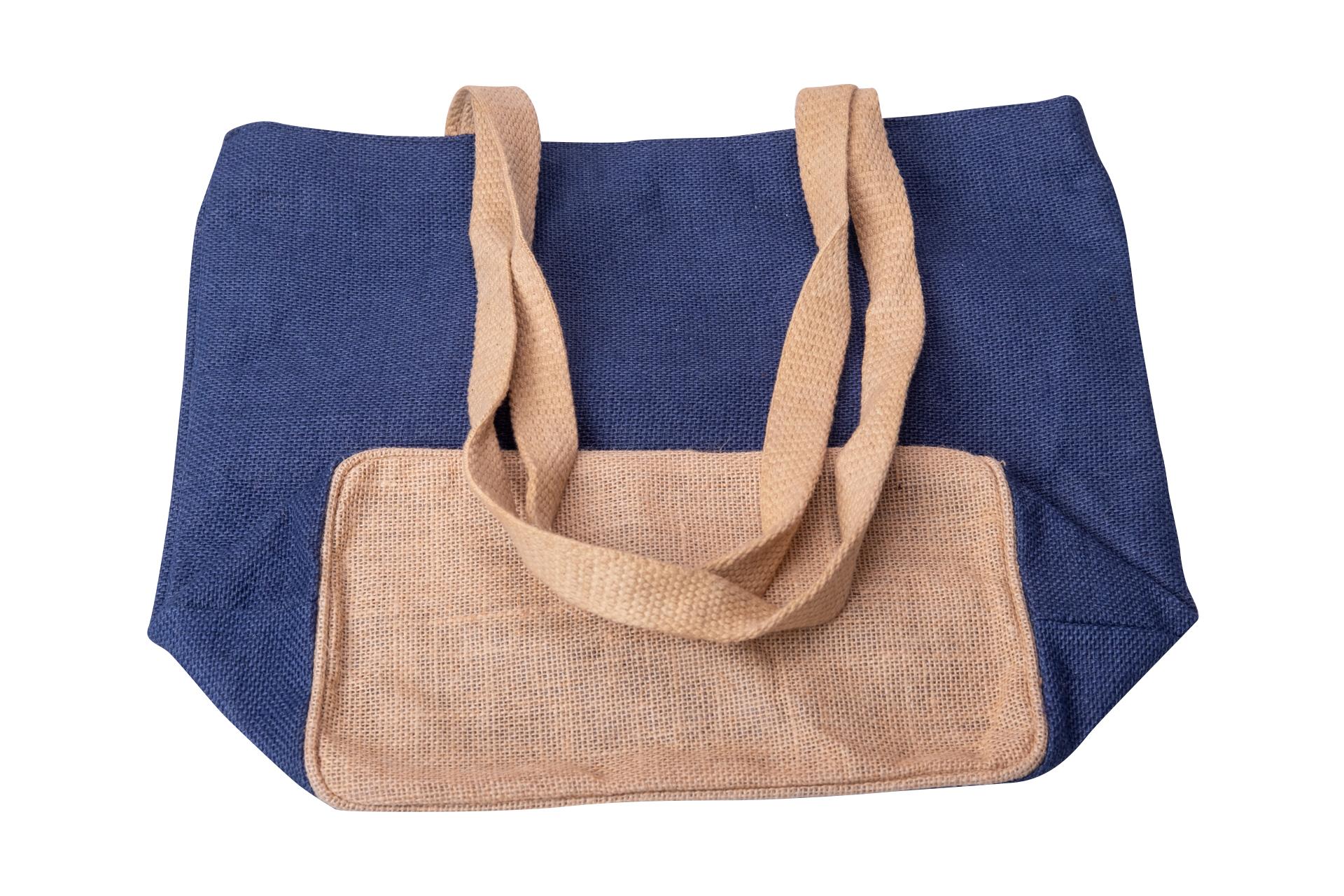 Jute Henkeltasche Violinschlüssel blau