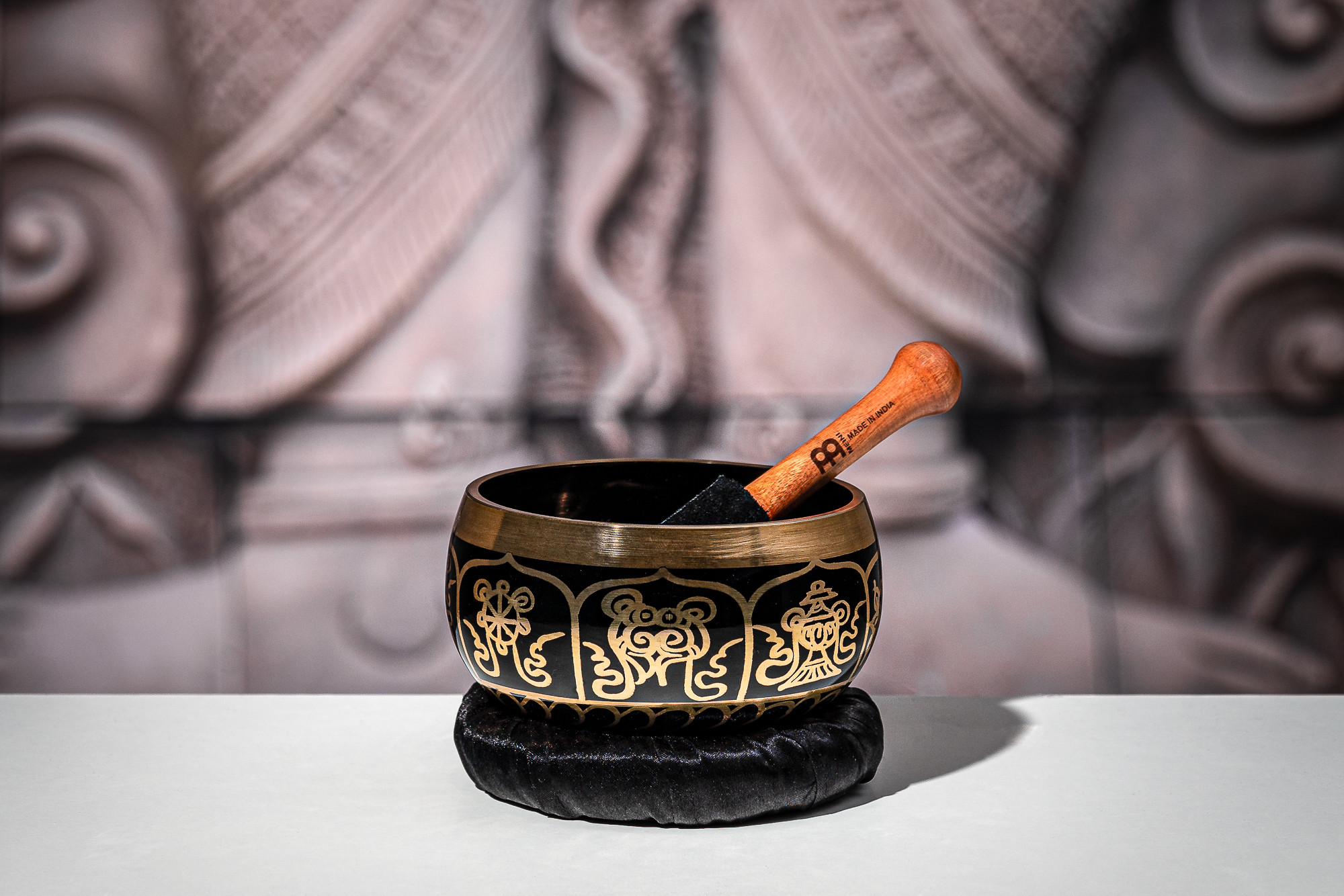 Meinl SBOR400 Klangschale Ornamental Series Singing Bowl 10 cm inkl. Box schwarz