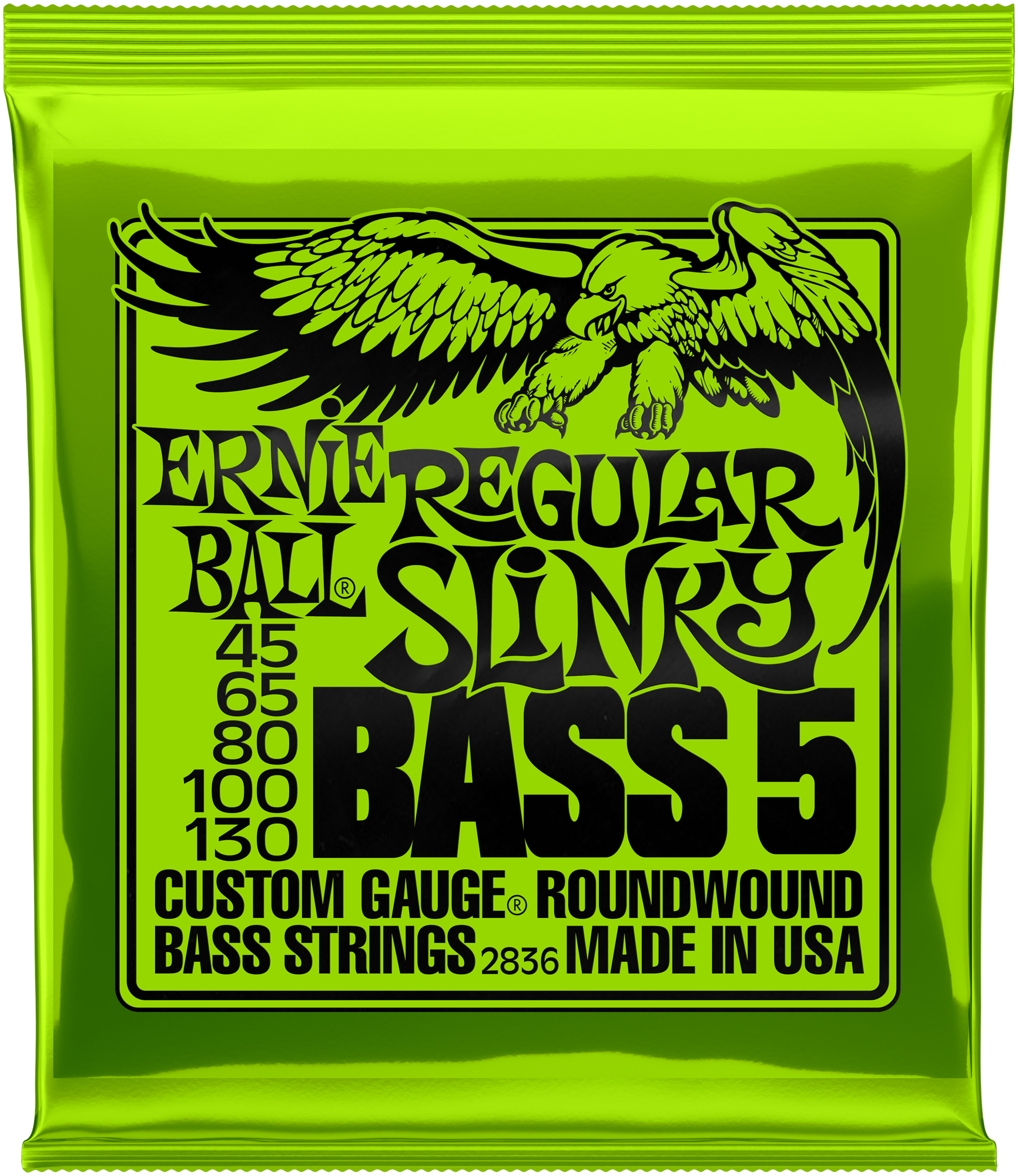 Ernie Ball 2836 Regular Slinky - Satz Saiten für 5-saitigen E-Bass 040 -125