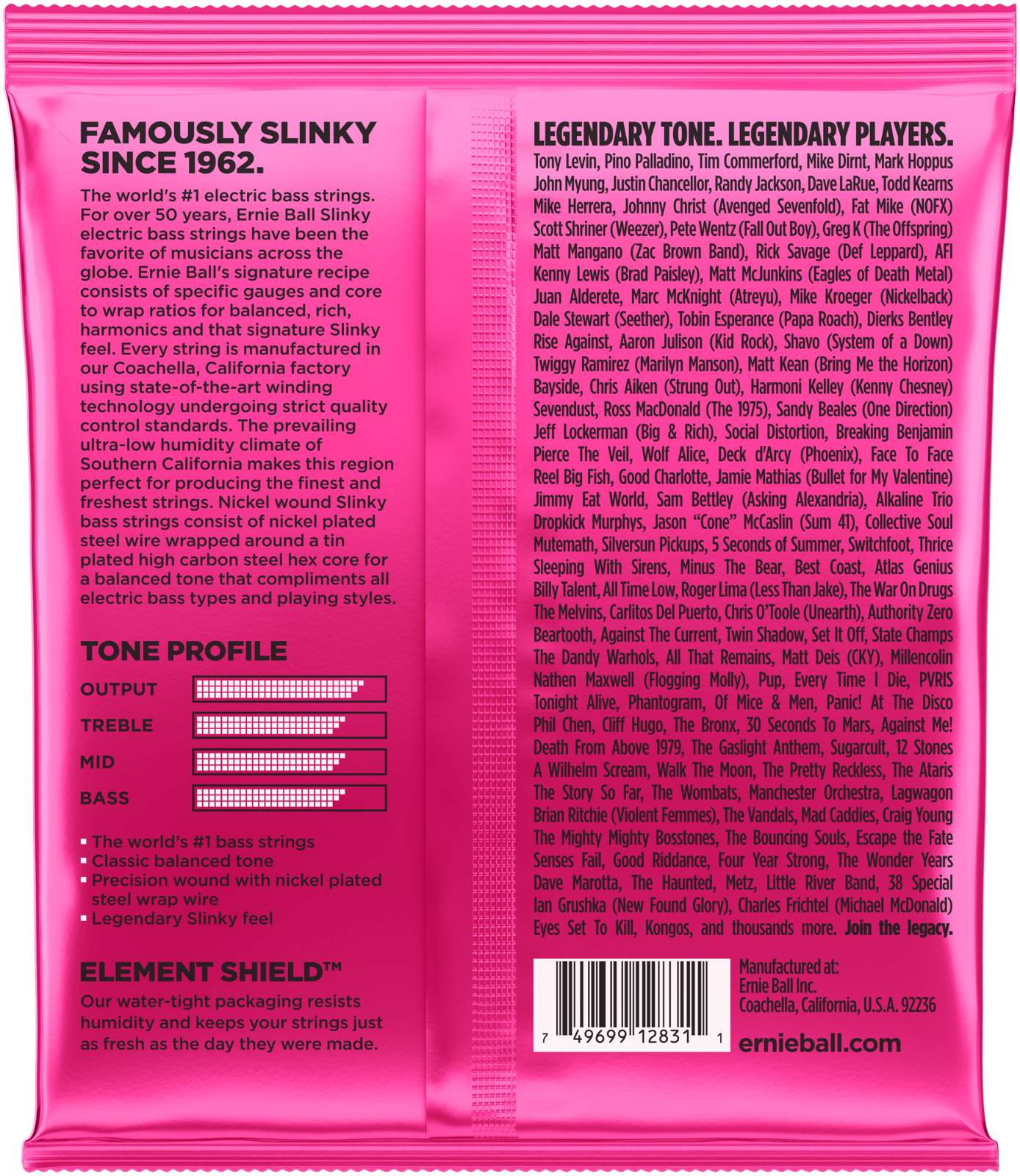 Ernie Ball 2824 Extra Slinky Satz Saiten für 5-saitigen E-Bass