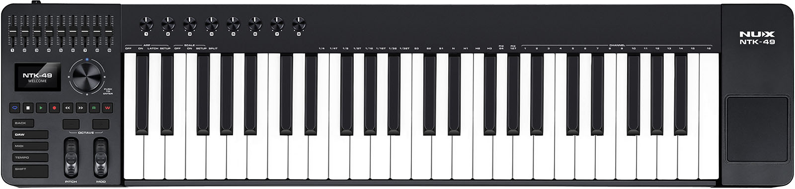 NUX NTK49 MIDI Controller Keyboard mit 49 Tasten