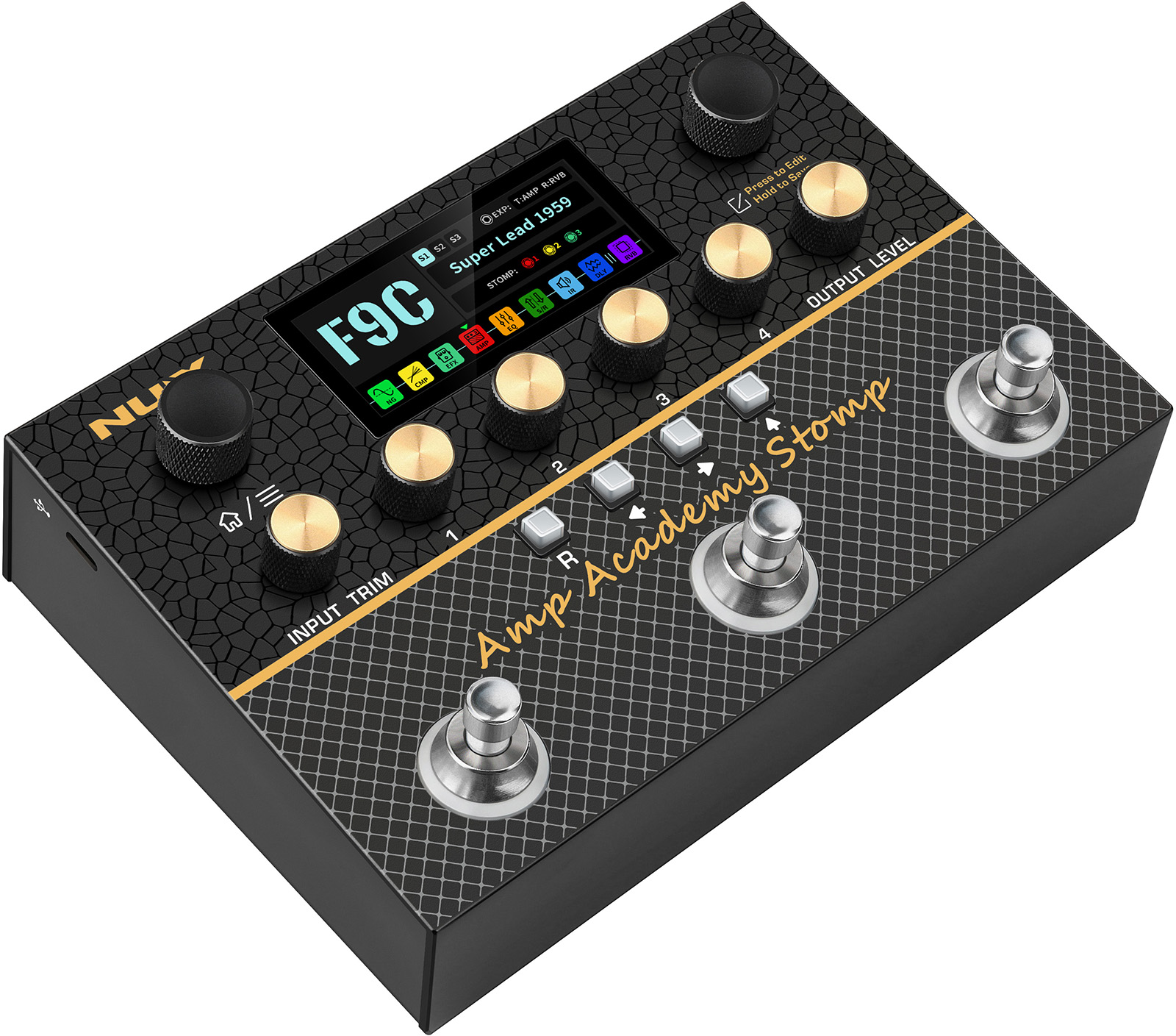 NUX Amp Academy Stomp Preamp und Power Amp Konfiguration