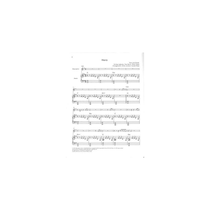 Pop Ballads für das Alt Saxophon mit CD, D. Juchem