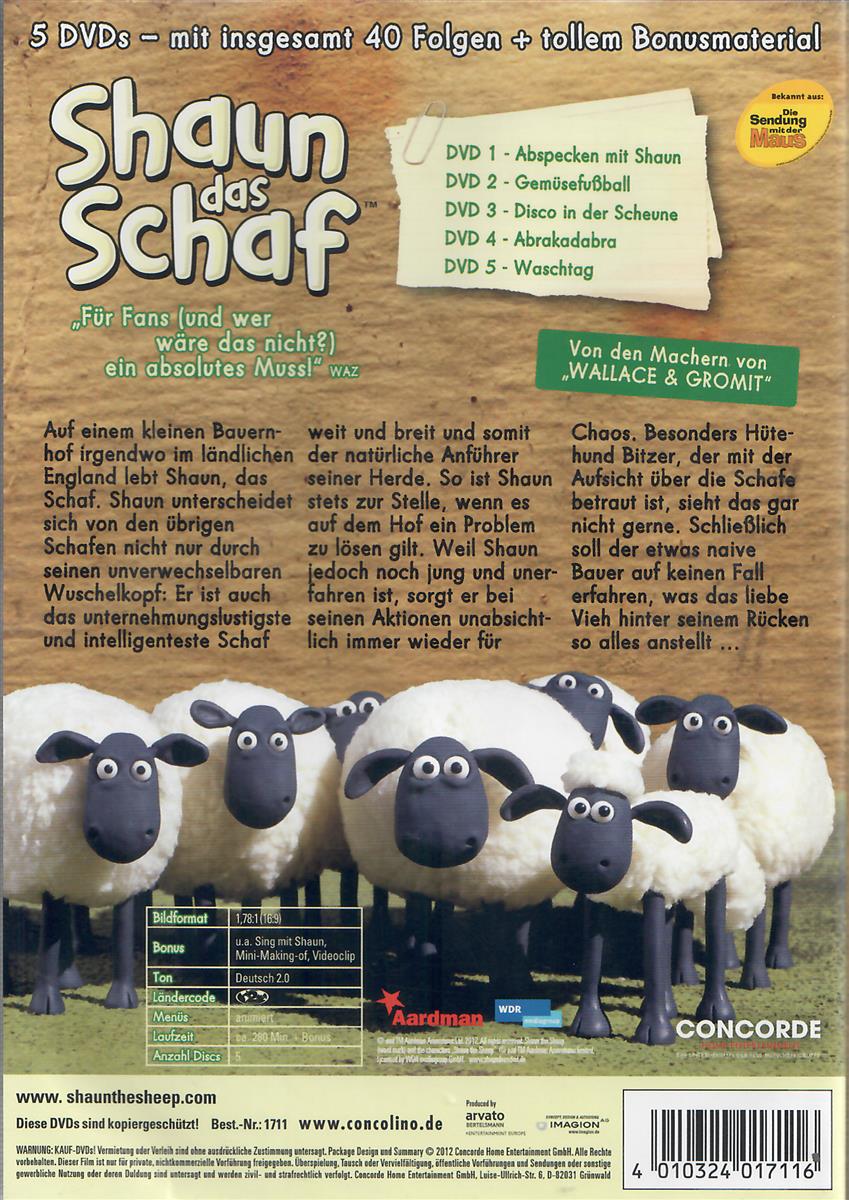 DVD Shaun das Schaf Special Edition 1 - Die ganze 1. Staffel auf 5 DVDs (gebraucht)
