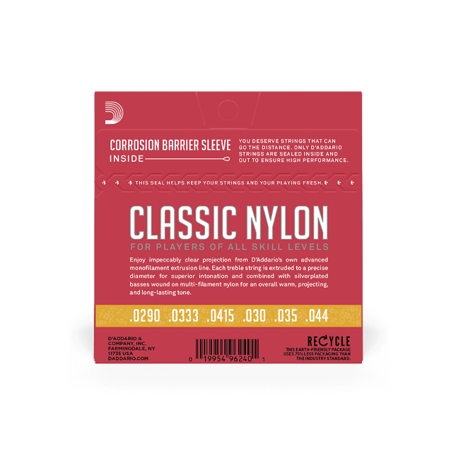 Daddario EJ27N 3/4 Satz Classic Nylon für Konzertgitarre