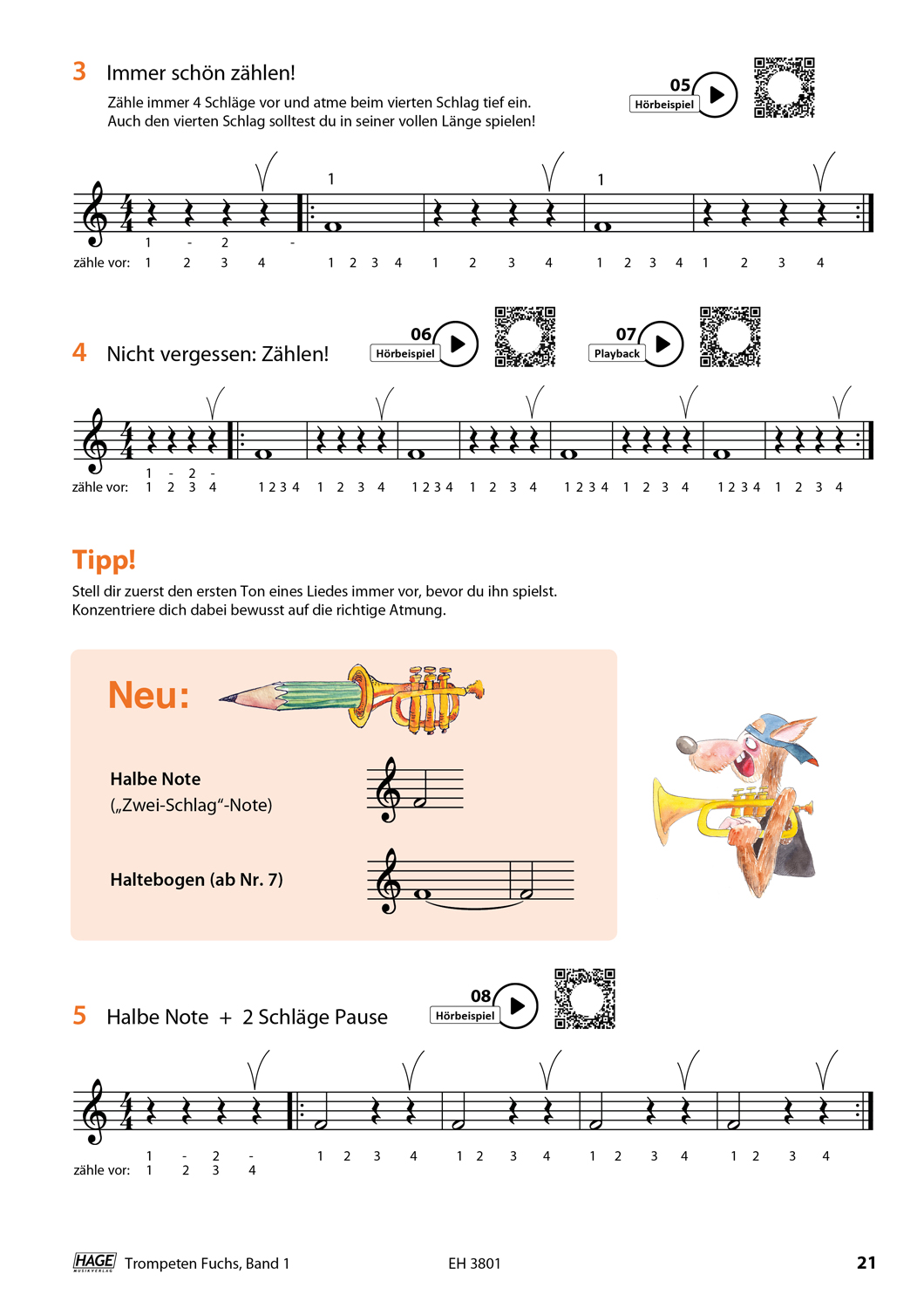 Trompetenfuchs,  Trompetenschule mit Online Audio, S. Dünser