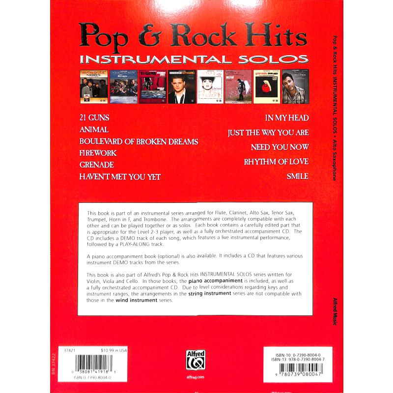 Pop & Rock Hits Instrumental Solos für Altsax