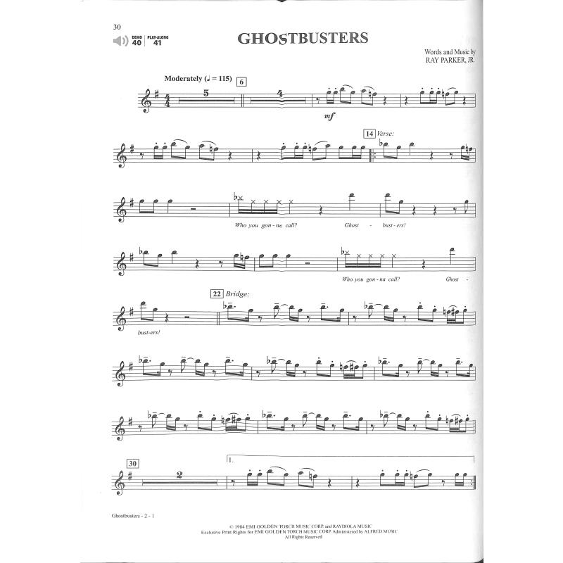 Top Hits from TV, Movies & Musicals f. Altsaxophon inkl. Online Audio