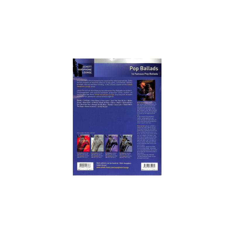 Pop Ballads für das Alt Saxophon mit CD, D. Juchem