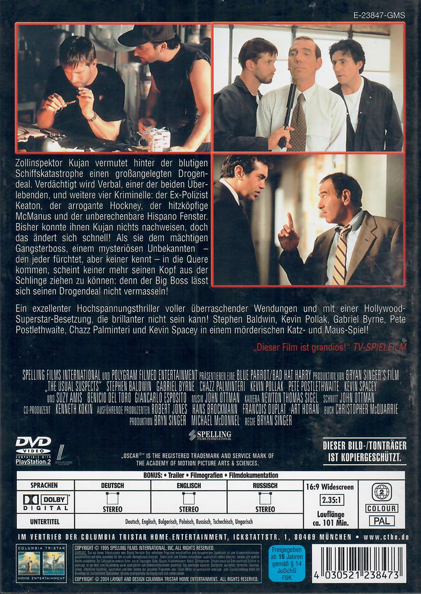 DVD Die üblichen Verdächtigen