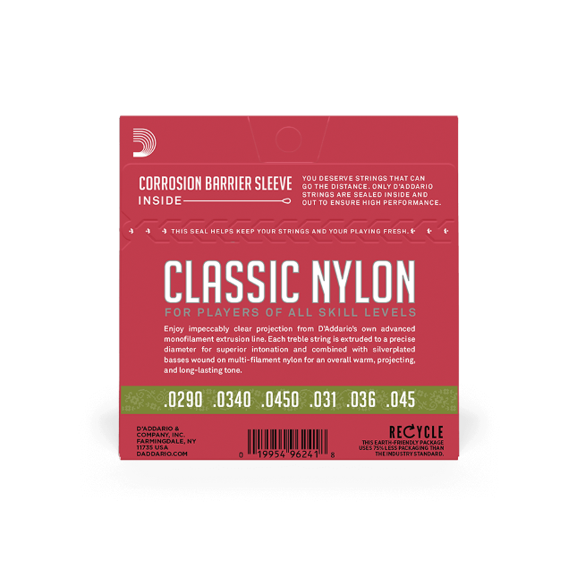 Daddario EJ27N 1/2 Satz Classic Nylon für Konzertgitarre