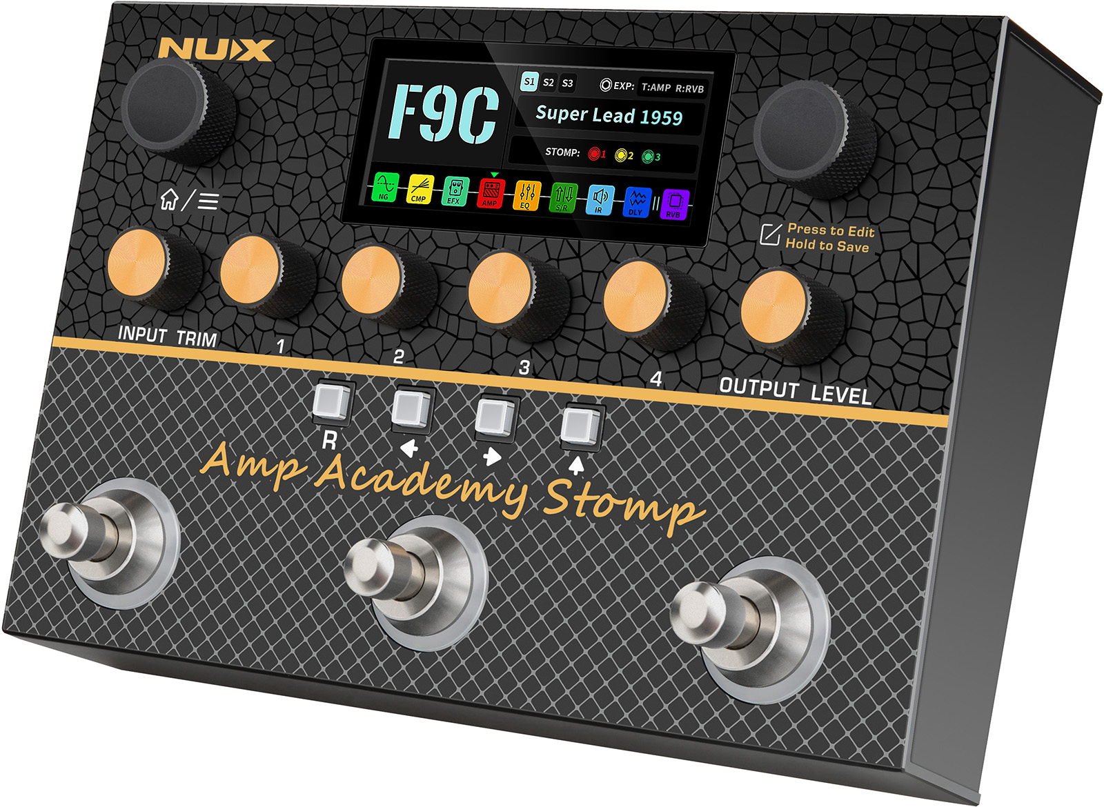 NUX Amp Academy Stomp Preamp und Power Amp Konfiguration