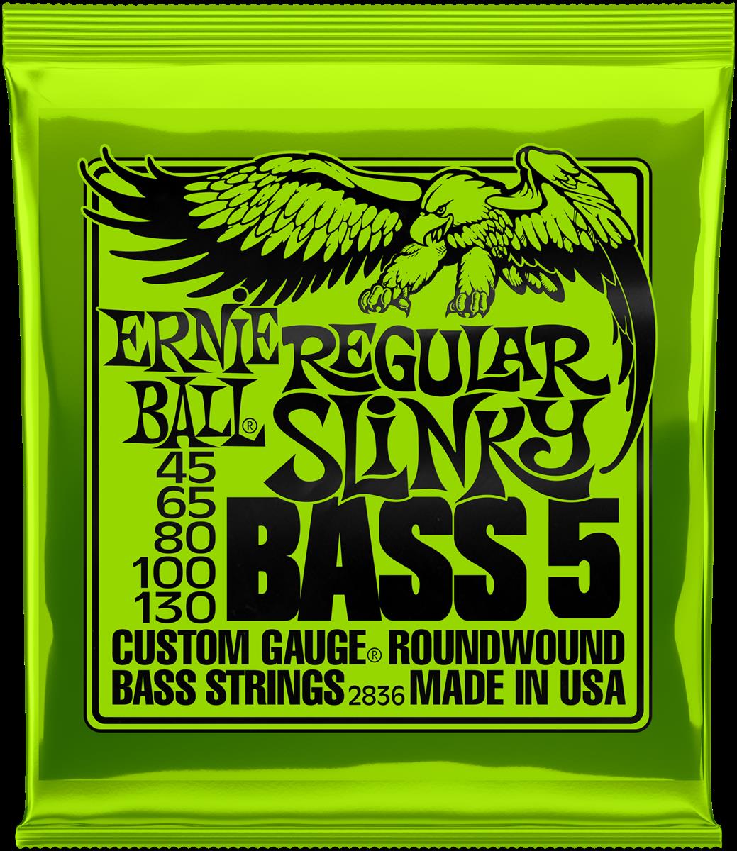 Ernie Ball 2836 Regular Slinky - Satz Saiten für 5-saitigen E-Bass 040 -125