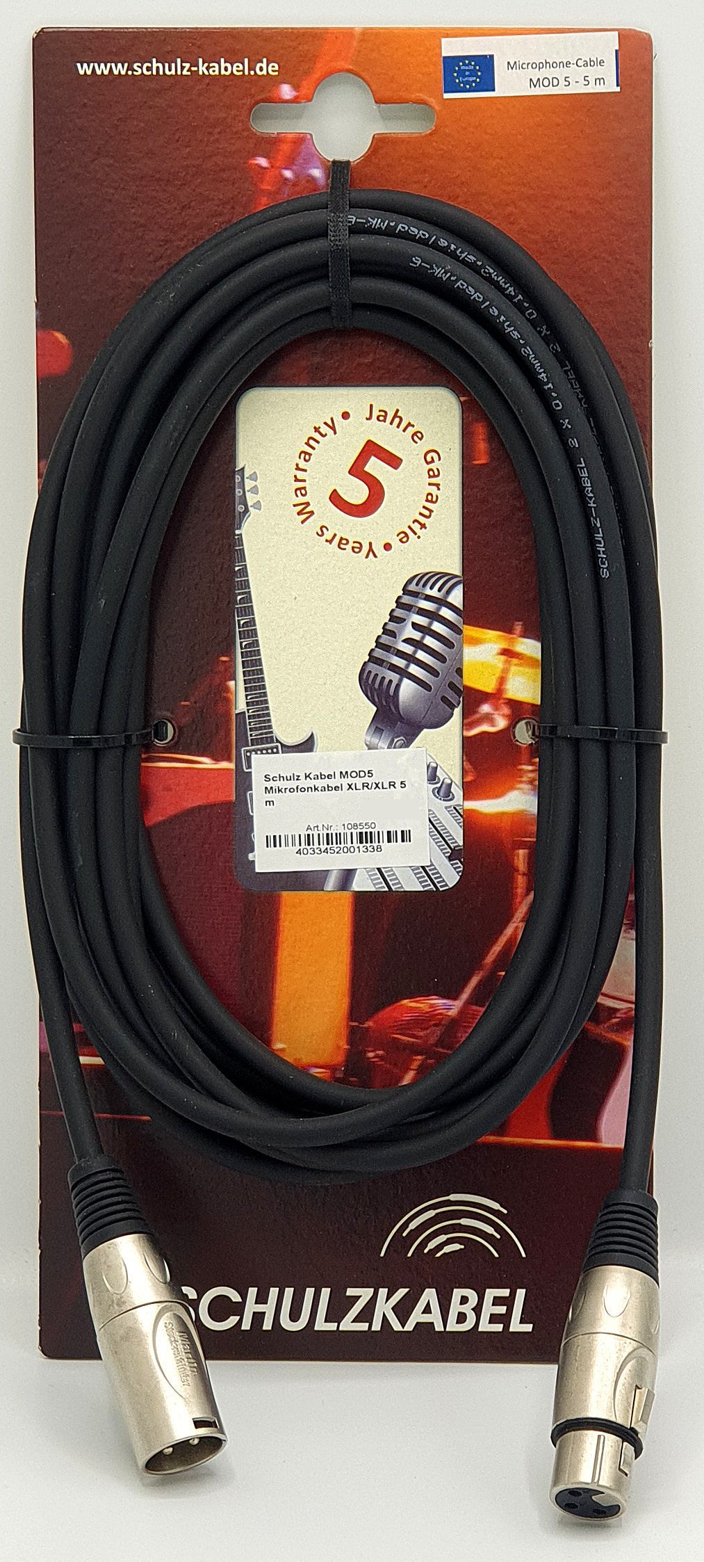 Schulz Kabel MOD Mikrofonkabel XLR / XLR - verschiedene Längen wählbar