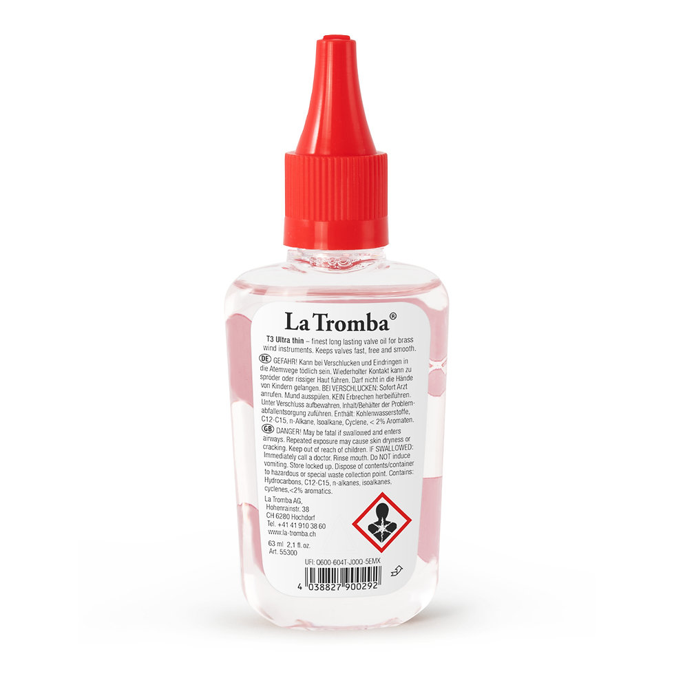 La Tromba T3 Ventilöl Flasche. 63 ml - Ultra dünn