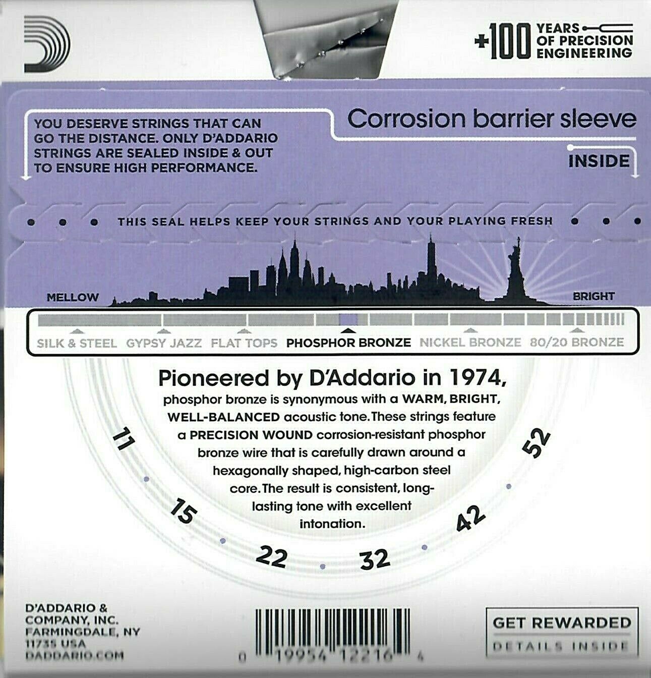D'Addario EJ26 Custom Light Satz Saiten für Westerngitarre