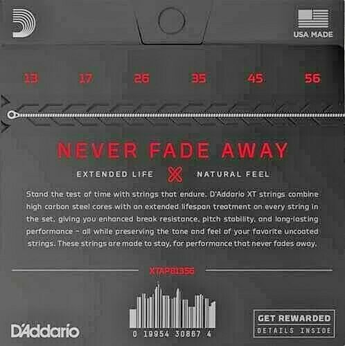 D'addario XTAPB1356 Phosphor Bronze Satz Saiten für Westerngitarre
