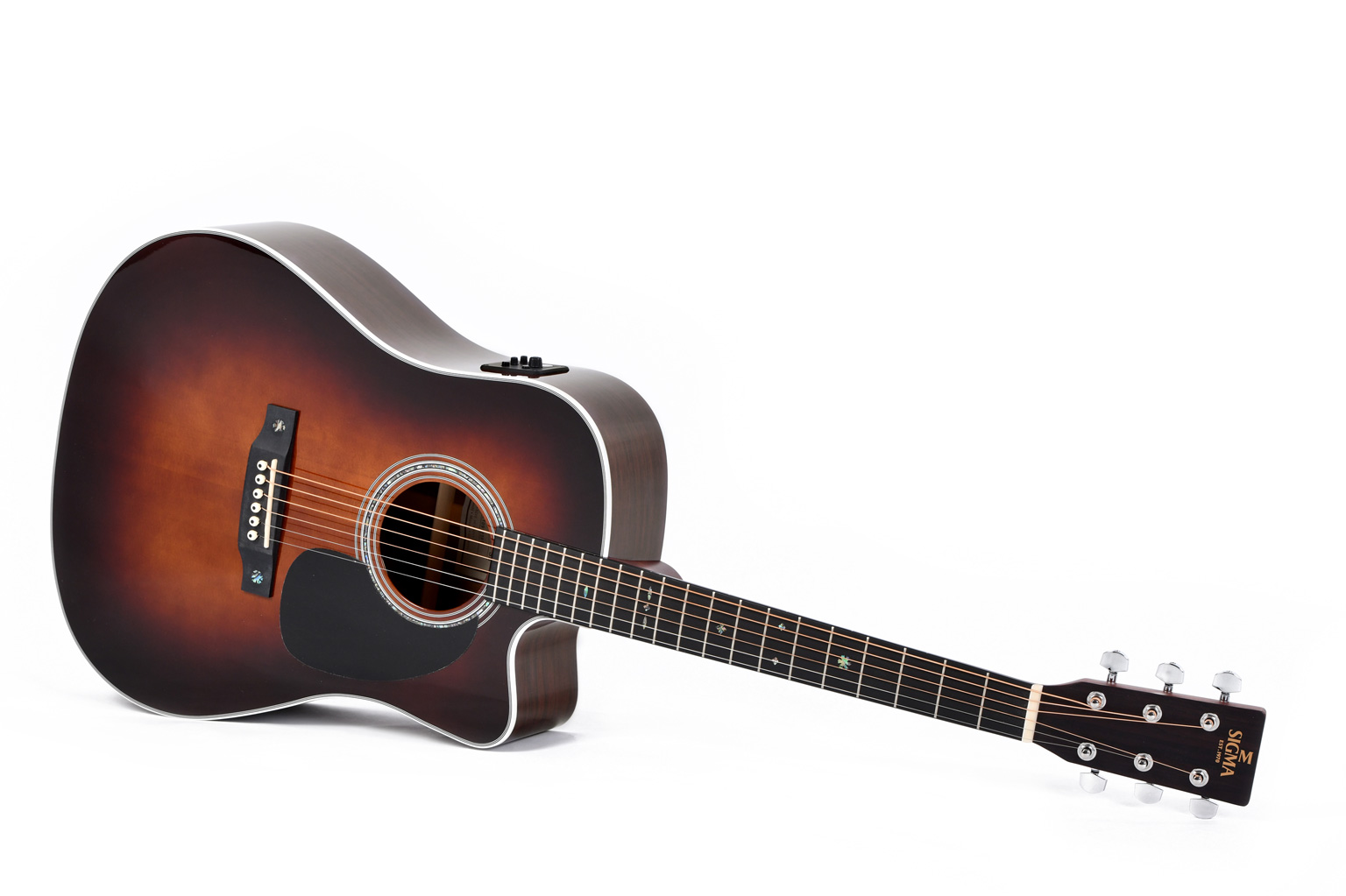 Sigma DTC1ESB Westerngitarre Dreadnought, massive Fichtendecke, mit Pickup, sunburst