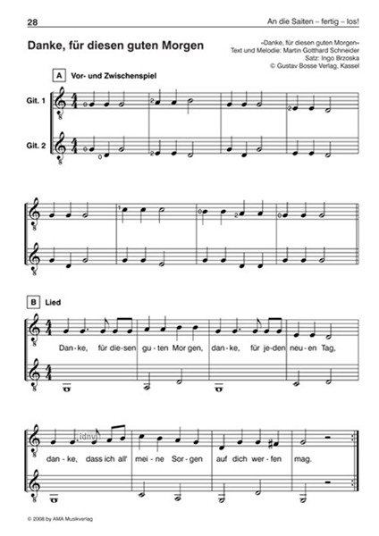 An die Saiten - fertig - los! Gitarre